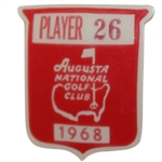Masters Champion Charles Coodys 1968 Masters Tournament Contestant Badge #26