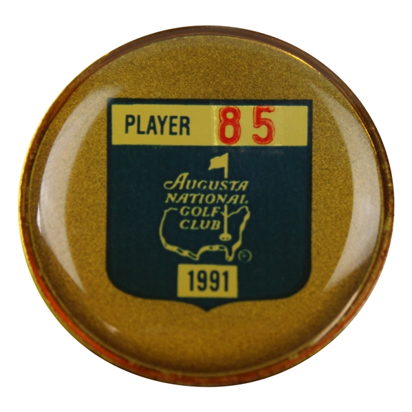 Masters Champion Gay Brewers 1991 Masters Tournament Contestant Badge #85