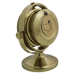 c. 1990 Masters Contestant Augusta National Seth Thomas Schooner Gimballed Solid Brass Clock Gift
