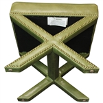 Augusta National GC Berckman's Place Masters Ltd Ed Emerald Leather Ottoman