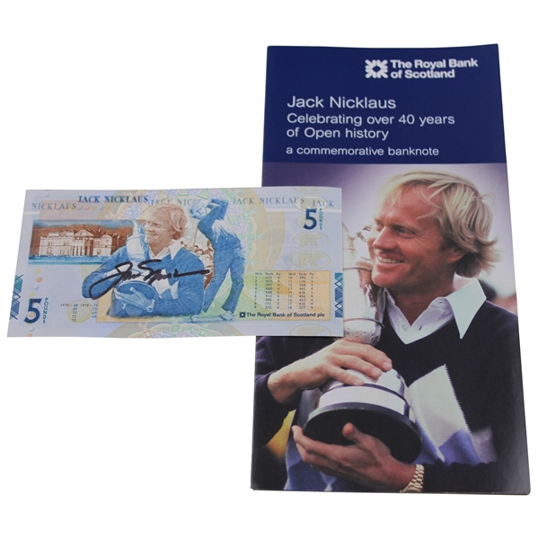 Jack Nicklaus Signed RBS 5lb Note in Original Sleeve JSA ALOA