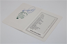 Seve Ballesteros Signed Augusta National GC Scorecard JSA ALOA