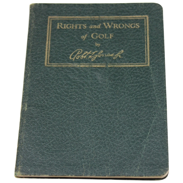 1935 Rights and Wrongs of Golf AG Spalding & Bros Green Cover Booklet