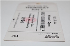 1954 US Women's Open Thursday Ticket - Historic Win by Babe Zaharias