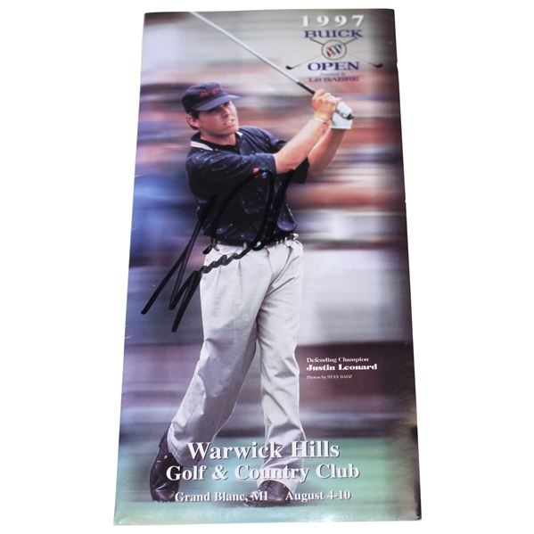 Tiger Woods Signed 1997 Buick Open Pro-Am Pairing Sheet JSA ALOA