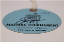 Jack Nicklaus Signed 1975 Masters Tuesday Rd Ticket #1212 JSA ALOA