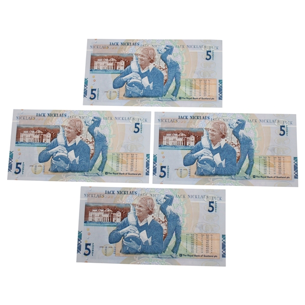 Four (4) Jack Nicklaus Open Championship RBS 5lb Notes
