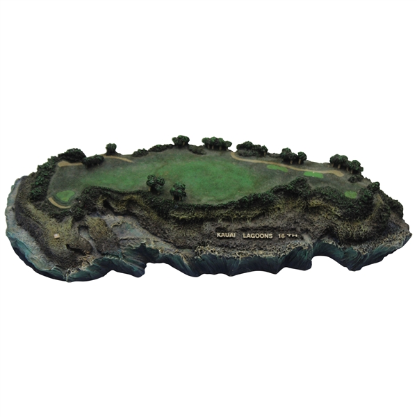 16th Hole at Kauai Lagoons Danbury Mint Legendary Golf Holes Collection Desk Sculpture