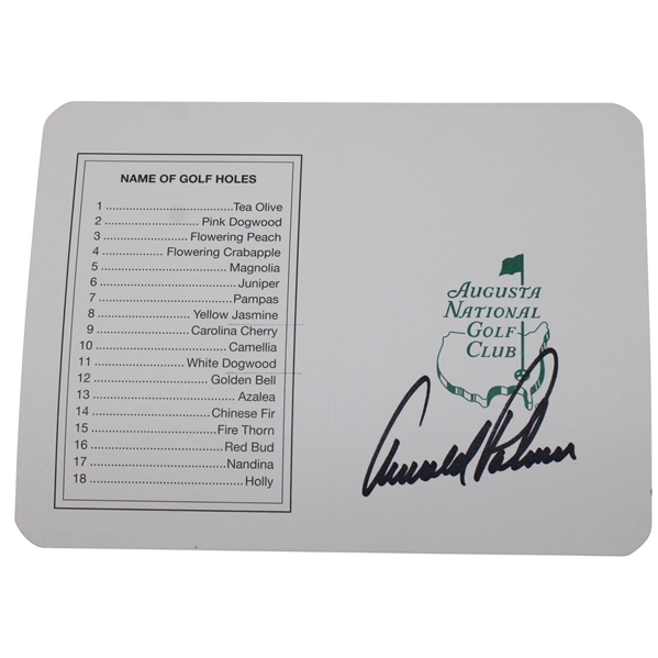 Arnold Palmer Signed Augusta National Scorecard JSA ALOA