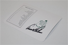 Arnold Palmer Signed Augusta National Scorecard JSA ALOA