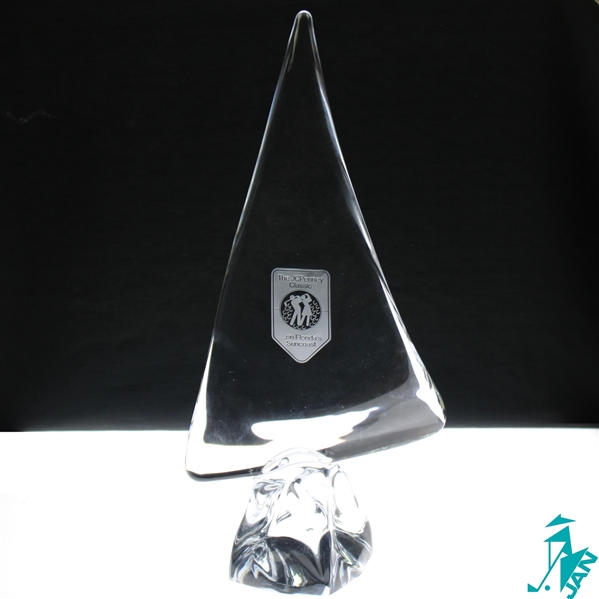 Champion Jan Stephensons 1983 JC Penney Classic Large Glass Sail Trophy (w/ Fred Couples)