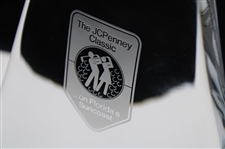Champion Jan Stephenson's 1983 JC Penney Classic Large Glass Sail Trophy (w/ Fred Couples)