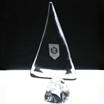 Champion Jan Stephenson's 1983 JC Penney Classic Large Glass Sail Trophy (w/ Fred Couples)