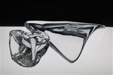 Champion Jan Stephenson's 1983 JC Penney Classic Large Glass Sail Trophy (w/ Fred Couples)