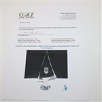 Champion Jan Stephenson's 1983 JC Penney Classic Large Glass Sail Trophy (w/ Fred Couples)