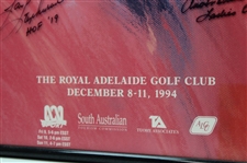 Jan Stephenson Signed & Inscribed 1994 Australian Open '1973 & 1977 Champion' Poster JSA ALOA