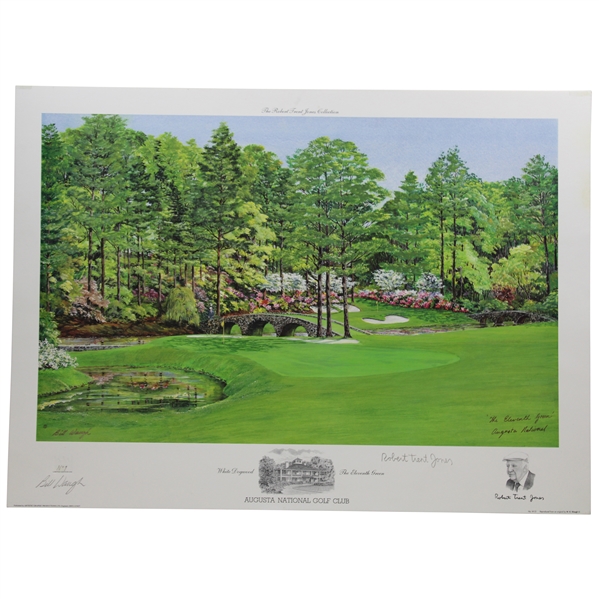 Robert Trent Jones Signed Augusta National GC The Eleventh Green LTD ED Print #1/850 by Artist Bill Waugh JSA ALOA