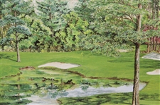 Robert Trent Jones Signed Augusta National GC 'The Sixteenth' LTD ED Print #1/850 by Artist Bill Waugh  JSA ALOA