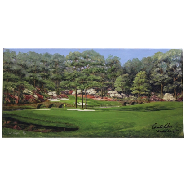 Arnold Palmer Facsimile Signed ANGC Amen Corner LTD ED Canvas Print #20/25 Signed By Artist Bill Waugh