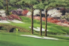 Arnold Palmer Facsimile Signed ANGC Amen Corner LTD ED Canvas Print #20/25 Signed By Artist Bill Waugh