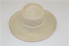 Greg Norman's Personal New Shark Logo Tan Straw Gambler Hat - Unworn