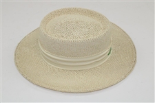 Greg Norman's Personal New Shark Logo Tan Straw Gambler Hat - Unworn