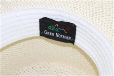 Greg Norman's Personal New Shark Logo Tan Straw Gambler Hat - Unworn
