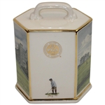 PGA of America Hexagonal Porcelain Quartz Clock w/Young & Old Tom & St Andrews by Artist Bill Waugh