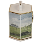 PGA of America Hexagonal Porcelain Quartz Clock w/Young & Old Tom & St Andrews by Artist Bill Waugh