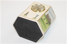 PGA of America Hexagonal Porcelain Quartz Clock w/Young & Old Tom & St Andrews by Artist Bill Waugh