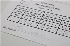 Watson, Leonard, Tway & Five (5) Others Signed 1998 MCI Classic Tournament Used Scorecards