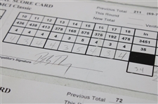 Watson, Leonard, Tway & Five (5) Others Signed 1998 MCI Classic Tournament Used Scorecards