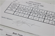 Watson, Leonard, Tway & Five (5) Others Signed 1998 MCI Classic Tournament Used Scorecards