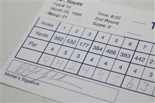 Phil Mickelson Signed 1999 The Players Championship Tournament Used Scorecard