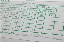 Tiger Woods Signed 1999 Pebble Beach Pro-Am at Spyglass Hill Tournament Used Scorecard