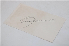 Seve Ballesteros Signed 3x5 Cut Card w/Newspaper Photo Clipping JSA ALOA