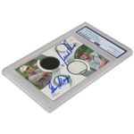 Gary Player & Nick Price Signed Upper Deck Front 9 Fabric Card PSA/DNA Auto Authentic