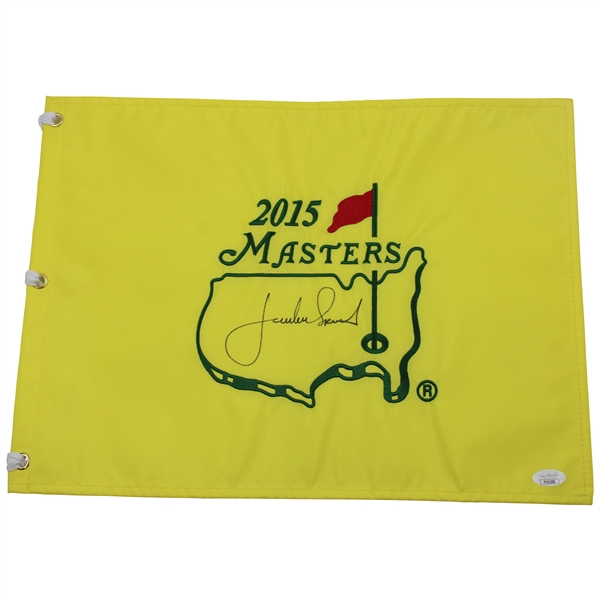 Jordan Spieth Signed 2015 Masters Embroidered Flag JSA #YY51538