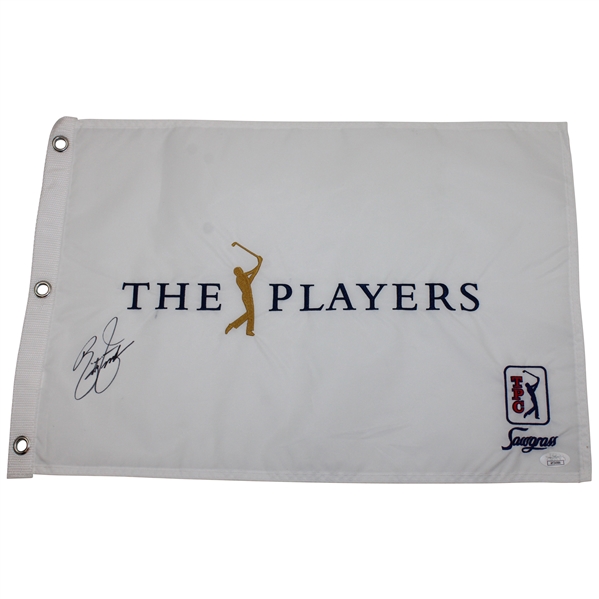 Rickie Fowler Signed The Players Championship Embroidered Flag JSA #AY34986