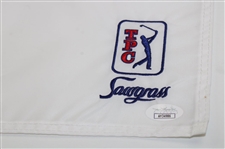 Rickie Fowler Signed The Players Championship Embroidered Flag JSA #AY34986