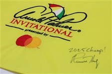Russell Henley Signed Arnold Palmer Inv. Embroidered Flag w/'2025 Champ' JSA #CB69378