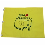 Dustin Johnson Signed 2020 Masters Tournament Embroidered Flag JSA ALOA