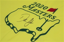 Dustin Johnson Signed 2020 Masters Tournament Embroidered Flag JSA ALOA