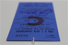 Jack Nicklaus Signed 1980 US Open at Baltusrol June 9th Practice Day Ticket #06469 JSA ALOA