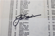 Jack Nicklaus Signed 1965 Masters Tournament Thursday Pairing Sheet JSA ALOA