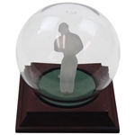 Golfer Putting Glass Golf Ball in Glass Globe on Plinth