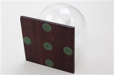 Golfer Putting Glass Golf Ball in Glass Globe on Plinth