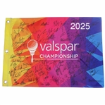 Jordan Spieth (x3), Xander & 50+ PGA Stars Field Signed 2025 Valspar Championship Flag JSA ALOA