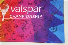 Jordan Spieth (x3), Xander & 50+ PGA Stars Field Signed 2025 Valspar Championship Flag JSA ALOA