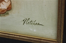 Original Walter Hagen at Oakland Hills Oil Painting Signed by Artist Robert Fletcher - Framed
